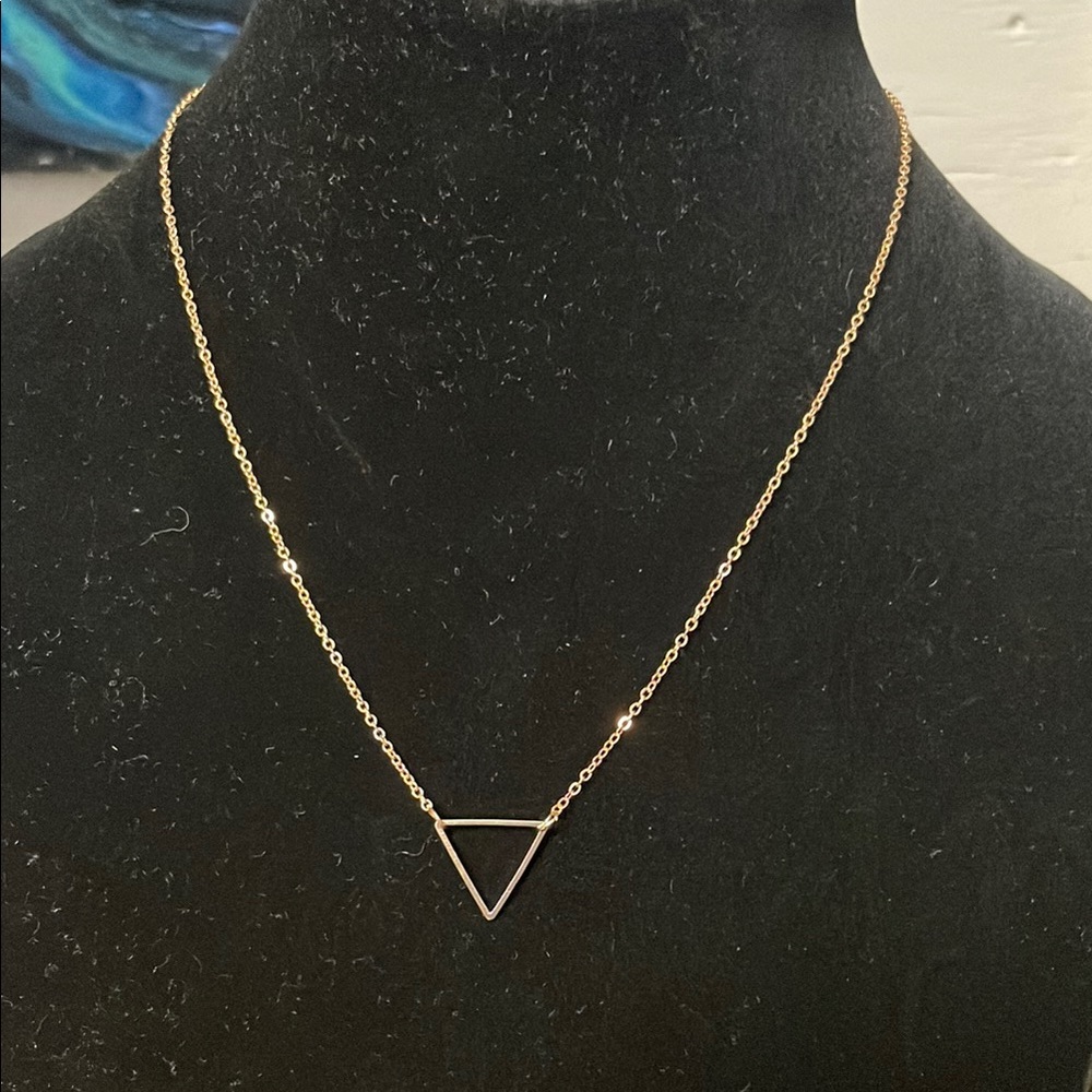 Elegant Gold Triangle Necklace